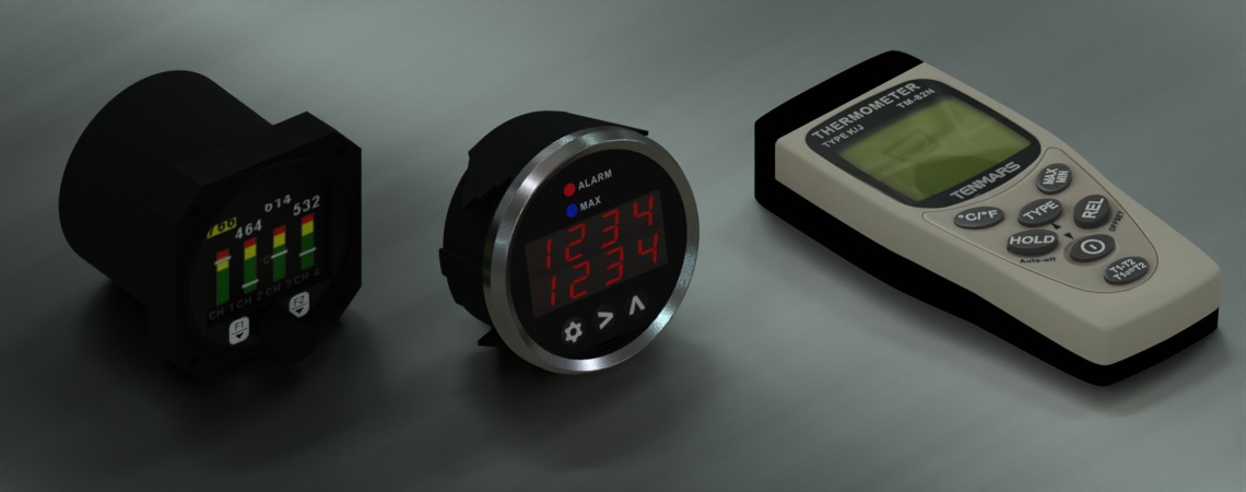 Multi Channel Thermocouple Displays