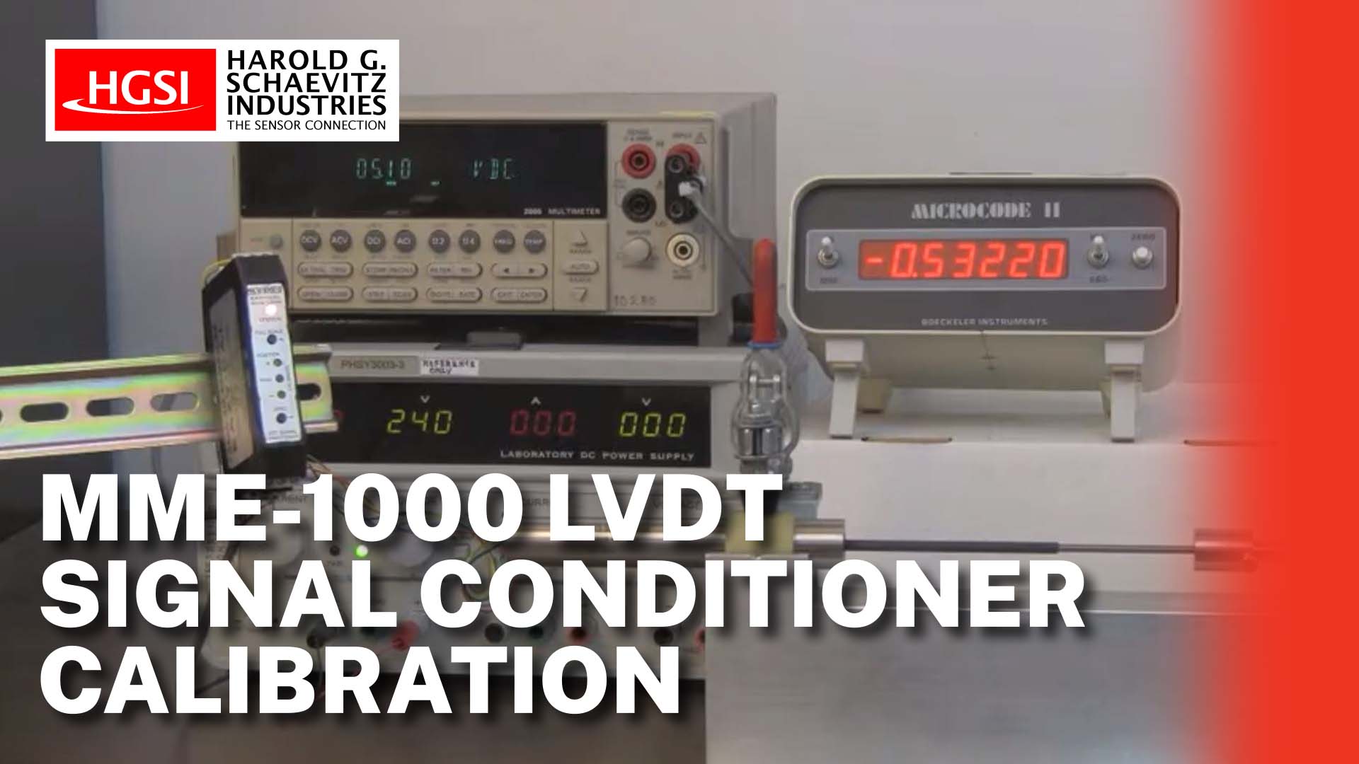 MME-1000 LVDT Signal Conditioner Calibration Procedure