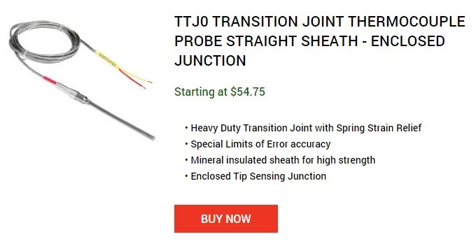 Transition Joint Thermocouple